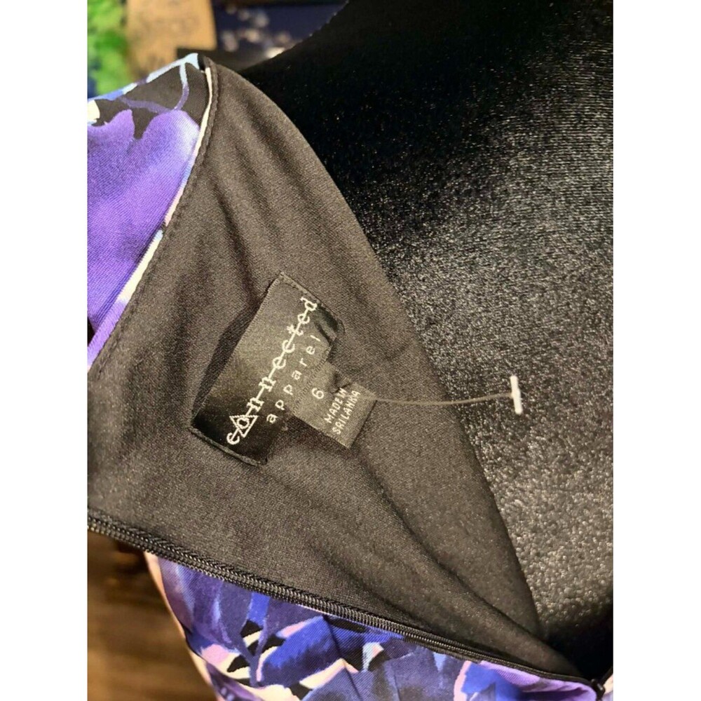 Connected Apparel Purple Floral Bandage-Style Dress - Picture 3 of 3
